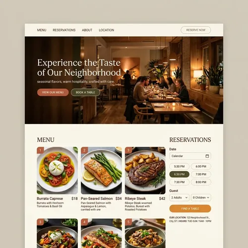 Restaurant Online Reservation Demo